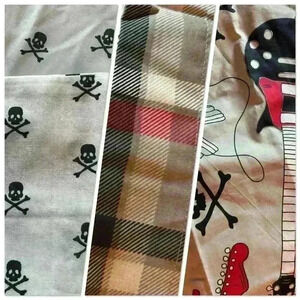 Jumping Beans Twin Bedding Set Rock Roll Skull‎ Drum Guitar